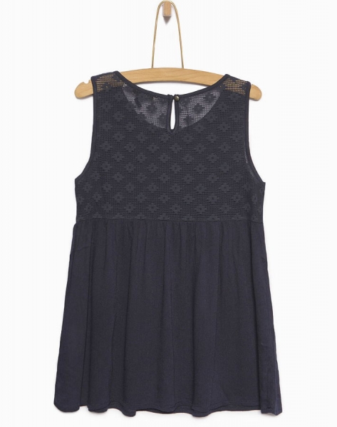 WAY by IKKS Full Summer tunic top bleu foncé